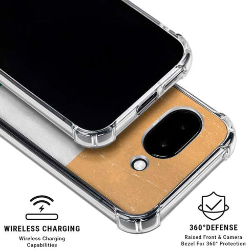 Ivory Coast Flag Distressed Google Pixel 9a Clear Case